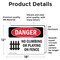 Signmission No Climbing Or Playing On Fence, 18 in W x Rectangle, Vinyl Decal OS-2PACK-DS-D-1218-L-2092 - alternate 2